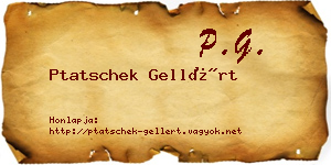 Ptatschek Gellért névjegykártya